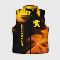 Женский жилет Peugeot - gold gradient: надпись, символ