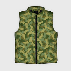 Женский жилет Лоси - камуфляж, цвет: 3D-черный