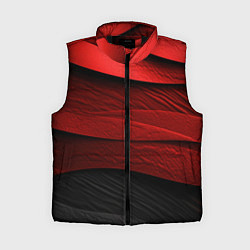 Женский жилет Шероховатая красно-черная текстура