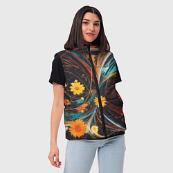 Женский жилет Цветущий взрыв, цвет: 3D-черный — фото 2