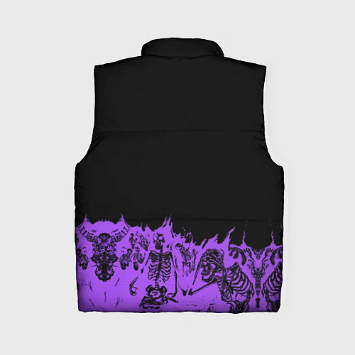 Женский жилет Скелеты в неоновом огне / 3D-Черный – фото 2