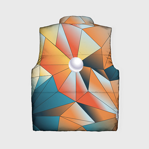 Женский жилет Жемчужина - градиент из полигональных треугольнико / 3D-Светло-серый – фото 2