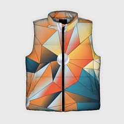 Женский жилет Жемчужина - градиент из полигональных треугольнико