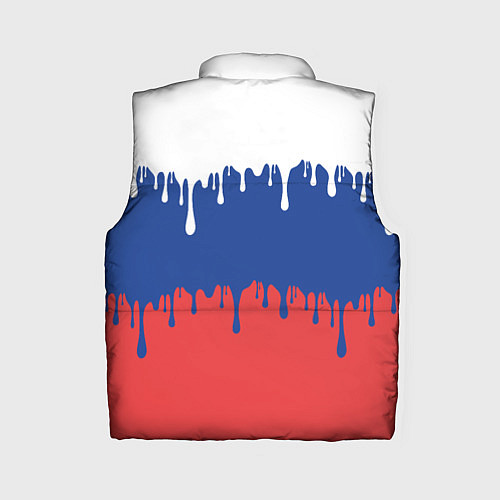 Женский жилет Флаг России - потёки / 3D-Черный – фото 2