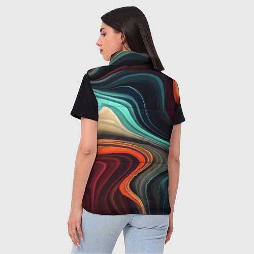 Женский жилет Малахитовая / 3D-Красный – фото 4