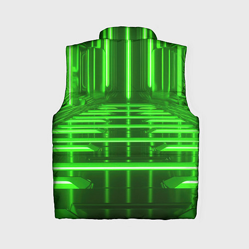 Женский жилет Зеленые световые объекты / 3D-Светло-серый – фото 2