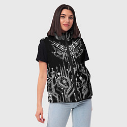 Женский жилет Киберпанк-модерн, цвет: 3D-черный — фото 2