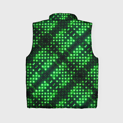 Женский жилет Яркие зеленые точки / 3D-Черный – фото 2