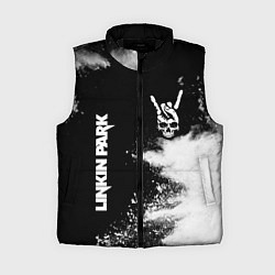Женский жилет Linkin Park и рок символ на темном фоне