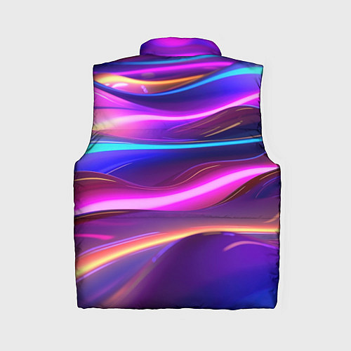 Женский жилет Неоновые волны / 3D-Черный – фото 2