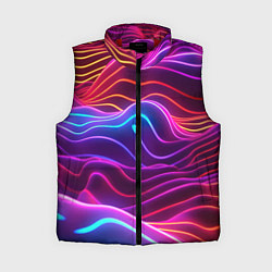 Женский жилет Цветные неоновые волны