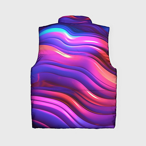 Женский жилет Неоновые волны / 3D-Черный – фото 2
