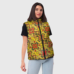 Женский жилет Красно-желтый яркий узор, цвет: 3D-красный — фото 2