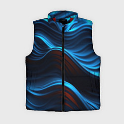Женский жилет Синие волны абстракт