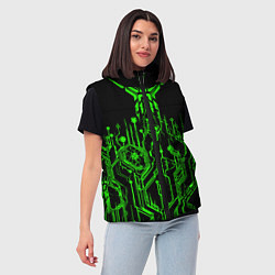 Женский жилет Кислотный Киберпанк-модерн, цвет: 3D-светло-серый — фото 2