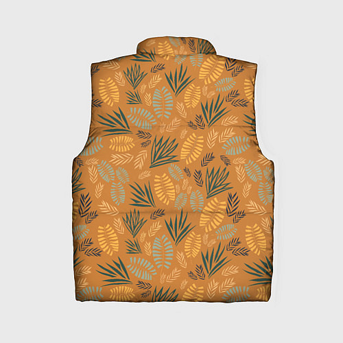 Женский жилет Мексиканские оранжевые папаротники / 3D-Черный – фото 2