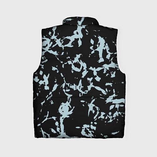 Женский жилет Абстракция черно-голубой / 3D-Черный – фото 2