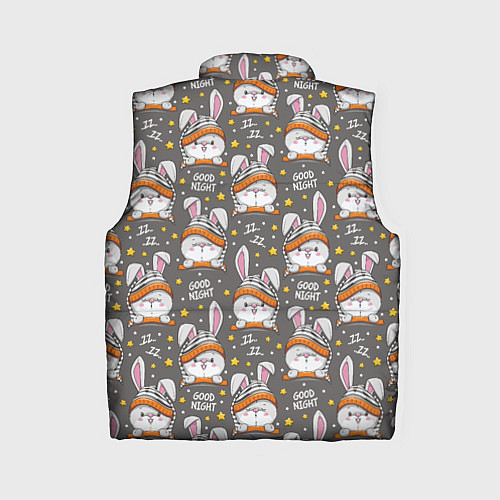 Женский жилет Ночные зайчики / 3D-Черный – фото 2