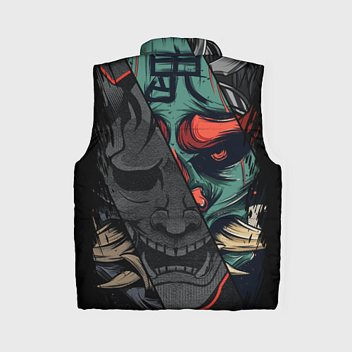 Женский жилет Демон самурай - Они / 3D-Черный – фото 2