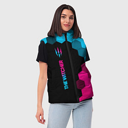 Женский жилет The Witcher - neon gradient: по-вертикали, цвет: 3D-черный — фото 2