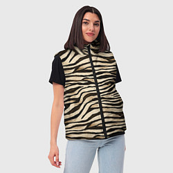 Женский жилет Шкура зебры и белого тигра, цвет: 3D-светло-серый — фото 2