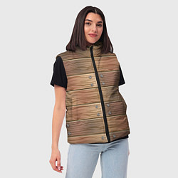 Женский жилет Деревянный стиль, цвет: 3D-светло-серый — фото 2