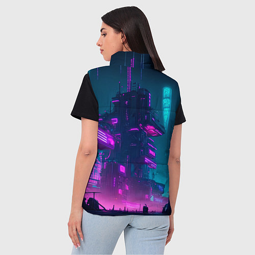 Женский жилет Девушка уличный боец / 3D-Красный – фото 4