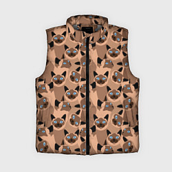 Женский жилет Сиамские кошки с голубыми глазами