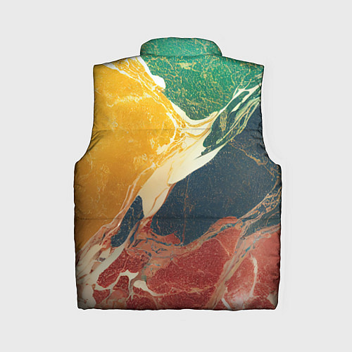 Женский жилет Мраморная радуга / 3D-Черный – фото 2