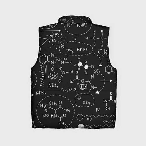 Женский жилет Химические формулы на чёрном / 3D-Черный – фото 2