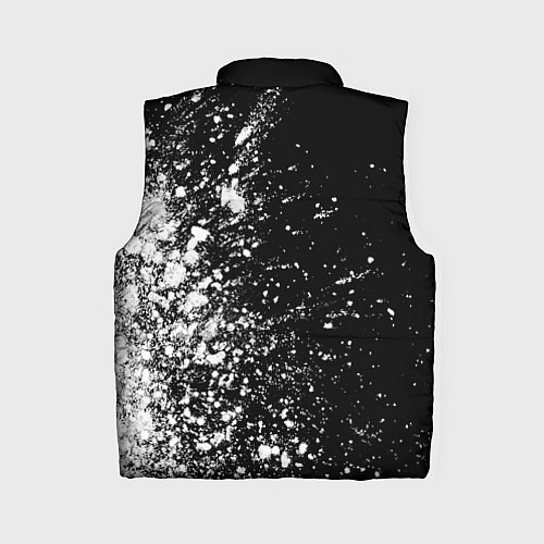 Женский жилет Blue Exorcist glitch на темном фоне: по-вертикали / 3D-Черный – фото 2