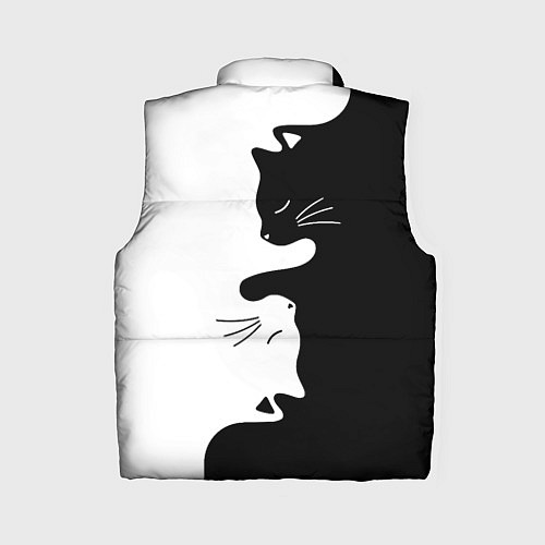 Женский жилет Котики Инь-Янь / 3D-Черный – фото 2