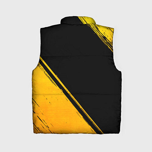 Женский жилет Tomodachi Game - gold gradient: надпись, символ / 3D-Черный – фото 2
