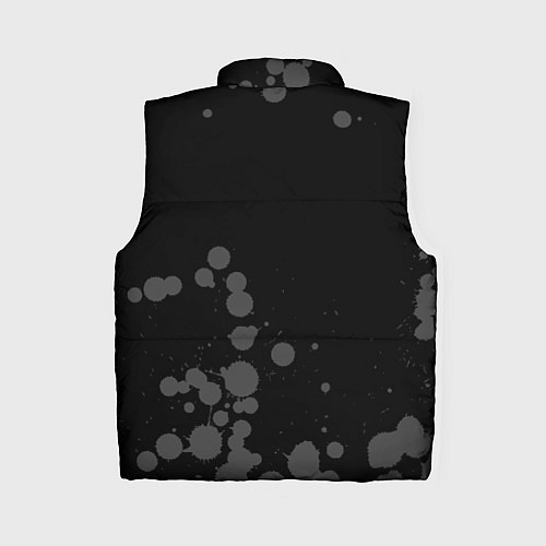 Женский жилет FNAF glitch на темном фоне: надпись, символ / 3D-Черный – фото 2