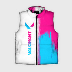 Женский жилет Valorant neon gradient style: по-вертикали, цвет: 3D-черный