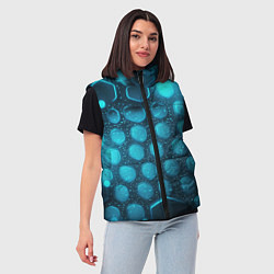 Женский жилет Неоновые светящиеся плитки, цвет: 3D-черный — фото 2