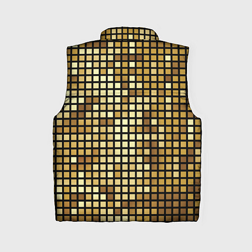Женский жилет Золотая мозаика, поверхность диско шара / 3D-Черный – фото 2