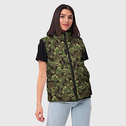 Женский жилет Магические грибы - камуфляж, цвет: 3D-светло-серый — фото 2