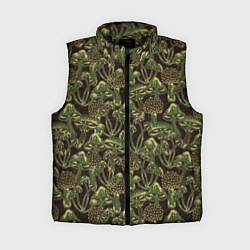 Женский жилет Магические грибы - камуфляж