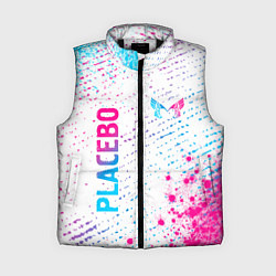 Женский жилет Placebo neon gradient style: надпись, символ, цвет: 3D-черный