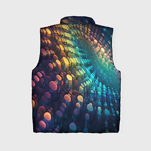 Женский жилет Радужные блики нейроарт / 3D-Светло-серый – фото 2