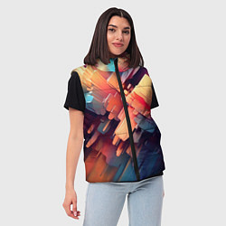 Женский жилет Цветная абстракция каменных сланцев, цвет: 3D-светло-серый — фото 2