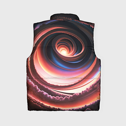 Женский жилет Вихрь из звезд и облаков / 3D-Черный – фото 2
