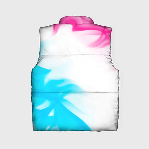 Женский жилет Daewoo neon gradient style: надпись, символ / 3D-Черный – фото 2