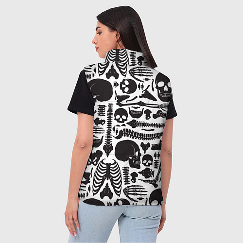 Женский жилет Human osteology / 3D-Красный – фото 4