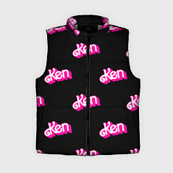 Женский жилет Логотип Кен - патерн, цвет: 3D-светло-серый
