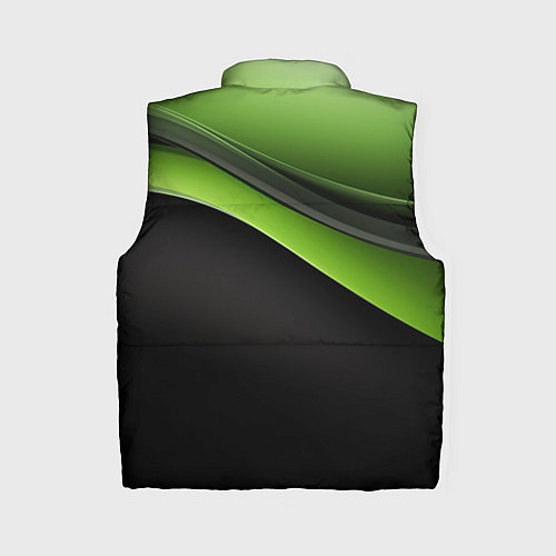 Женский жилет Black green abstract / 3D-Светло-серый – фото 2