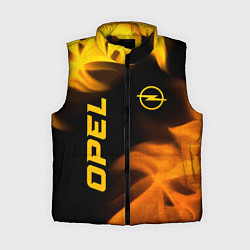 Женский жилет Opel - gold gradient: надпись, символ, цвет: 3D-черный