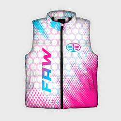 Женский жилет FAW neon gradient style: надпись, символ