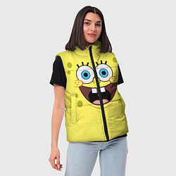 Женский жилет Губка Спанч Боб, цвет: 3D-черный — фото 2